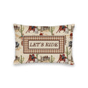 "Let's Ride" Quilted Mini Pillow 8" x 12"