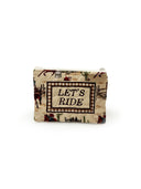 "Let's Ride" Quilted Makeup Bag
