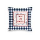 "Long Live Cowgirls" Navy Quilted Mini Pillow 8" x 8"
