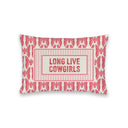 "Long Live Cowgirls" Fushia Quilted Mini Pillow 8" x 12"