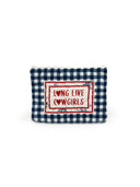 "Long Live Cowgirls" Navy Quilted Makeup Bag