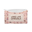 "Long Live Cowgirls" Rose Quilted Makeup Bag
