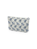 Longhorn Icon Blue Quilted Makeup Bag