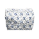 Longhorn Icon Blue Quilted Makeup Bag