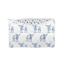 Longhorn Icon Blue Quilted Makeup Bag
