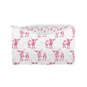 Longhorn Icon Fuchsia Quilted Makeup Bag