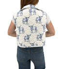 Longhorn Icon Blue Quilted Cate Vest