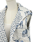 Longhorn Icon Blue Quilted Cate Vest