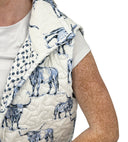 Longhorn Icon Blue Quilted Cate Vest