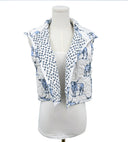 Longhorn Icon Blue Quilted Cate Vest
