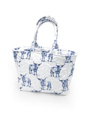 Longhorn Icon Blue Quilted Handbag