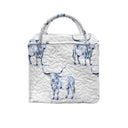 Longhorn Icon Blue Quilted Handbag