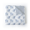 Longhorn Icon Blue Quilt