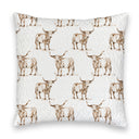 Longhorn Icon Brown Quilted 20" Pillow