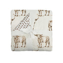 Longhorn Icon Brown Baby Blanket