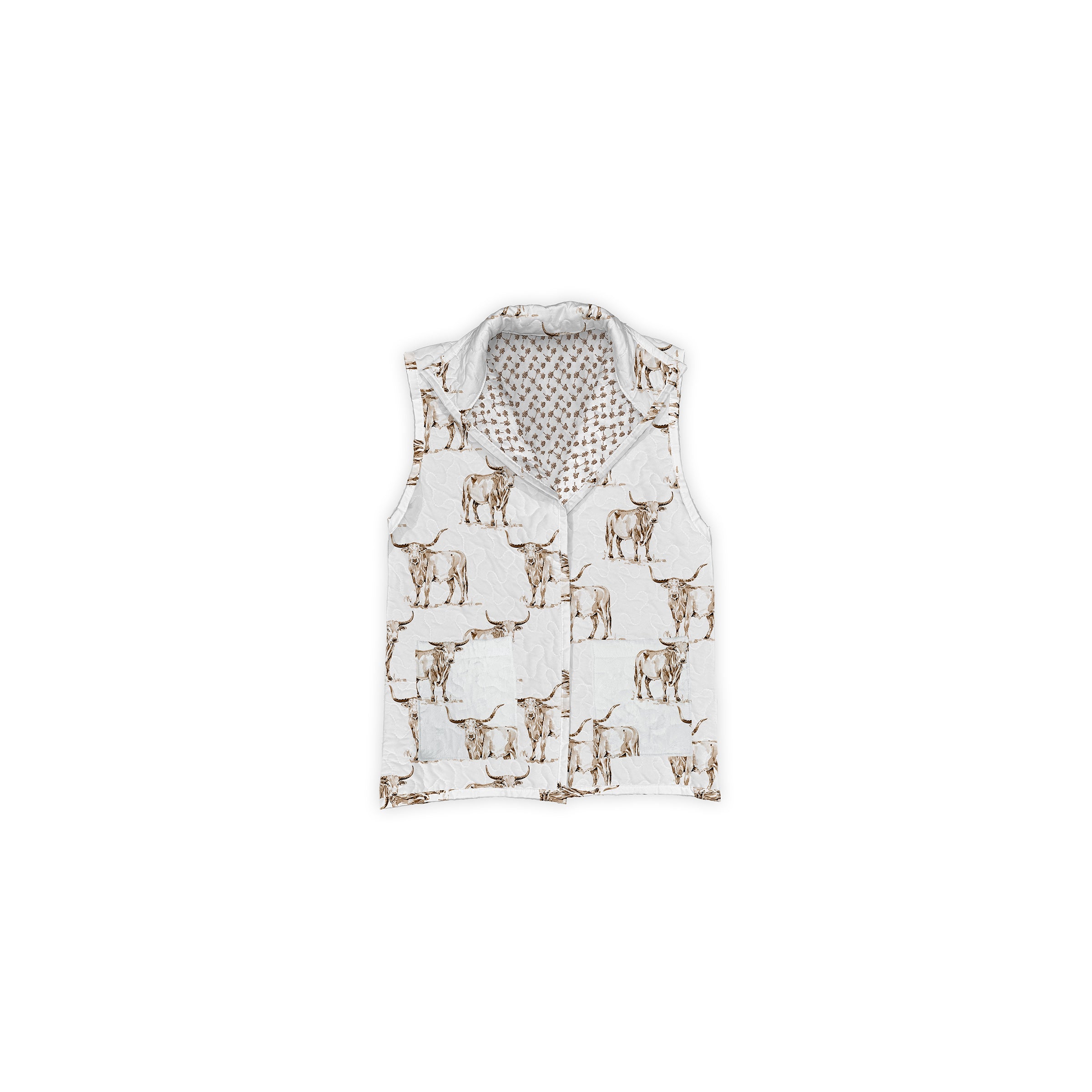 Longhorn Icon Brown Quilted Ruby Vest – Ida Mae Home