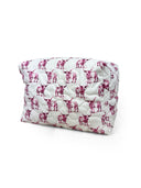Longhorn Icon Fuchsia Quilted Makeup Bag