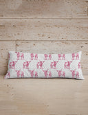 Longhorn Icon Fuchsia Quilted Oblong 14"x33" Pillow