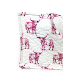 Longhorn Icon Fuchsia Quilted Tote
