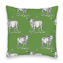 Longhorn Icon Green Quilted 20" Pillow