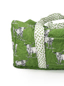 Longhorn Icon Green Quilted Weekender Duffle Bag