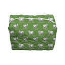 Longhorn Icon Green Quilted Makeup Bag