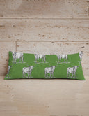 Longhorn Icon Green Quilted Oblong 14" x33" Pillow