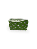 Longhorn Icon Green Quilted Makeup Bag