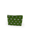 Longhorn Icon Green Quilted Makeup Bag