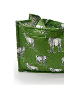 Longhorn Icon Green Quilted Tote