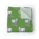 Longhorn Icon Green Baby Blanket