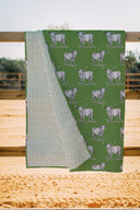 Longhorn Icon Green Quilt