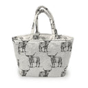 Longhorn Icon Linen/Black Quilted Handbag