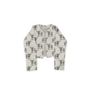 Longhorn Icon Linen / Black Cropped Quilted Jacket