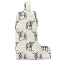 Longhorn Icon Linen/Black Quilted Boot Bag