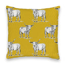 Longhorn Icon Mustard Quilted 20" Pillow