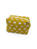 Longhorn Icon Mustard Quilted Makeup Bag