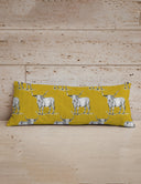 Longhorn Icon Mustard Quilted Oblong 14" x33" Pillow