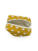 Longhorn Icon Mustard Quilted Makeup Bag