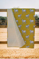 Longhorn Icon Mustard Quilt
