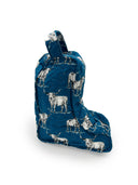 Longhorn Icon Peacock Quilted Boot Bag