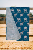 Longhorn Icon Peacock Quilt