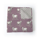 Longhorn Icon Purple/Linen Baby Blanket