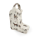 Lucky Horse Linen Quilted Boot Bag