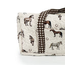 Lucky Horse Linen Weekender Duffle Bag