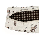 Lucky Horse Linen Quilted Hot Tools Bag