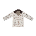 Lucky Horse Linen Quilted Barn Jacket