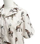 Lucky Horse Linen Shorty Pajama Set