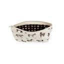 Lucky Horse Linen Quilted Makeup Bag