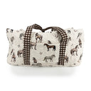 Lucky Horse Linen Weekender Duffle Bag